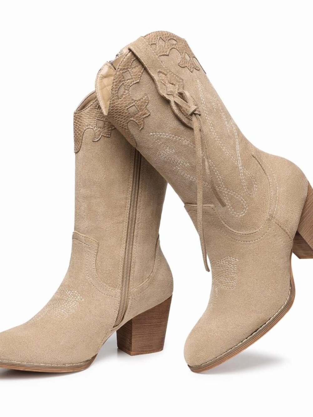 Cowgirl Boots for Women: Western Mid Calf Suede Boot for Dancing